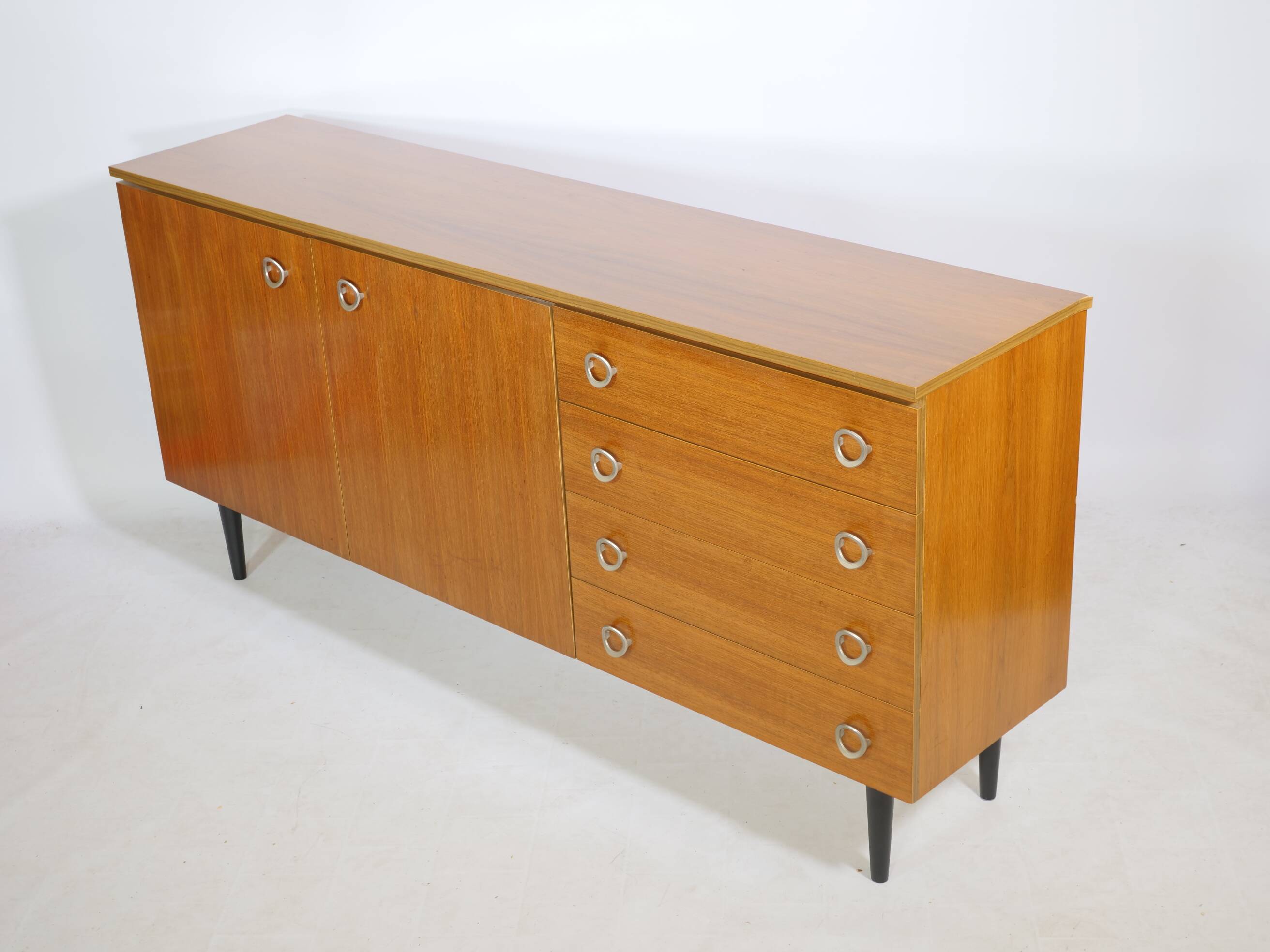 Teak vintage sideboard chest of drawers mid-century cabinet 60s