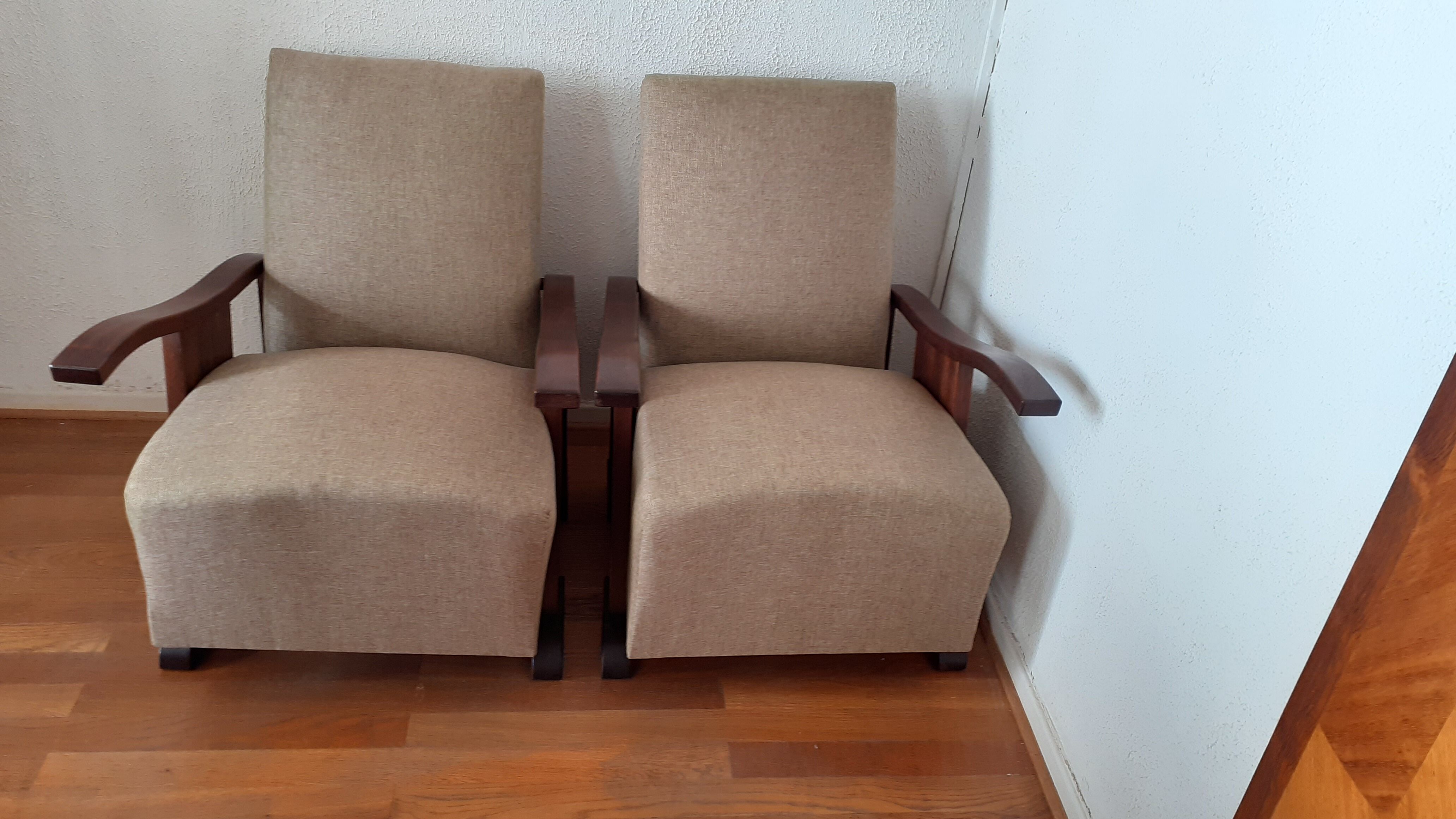 Pair of Art Deco armchairs, Morel Lab