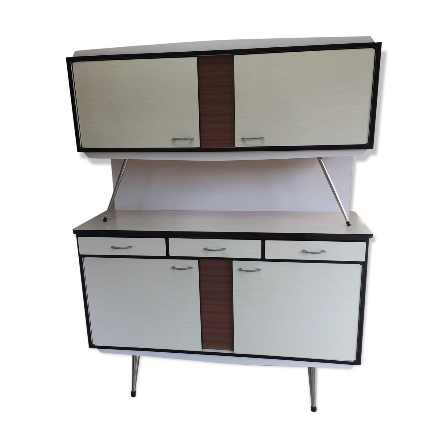 Formica vintage buffet feet compass