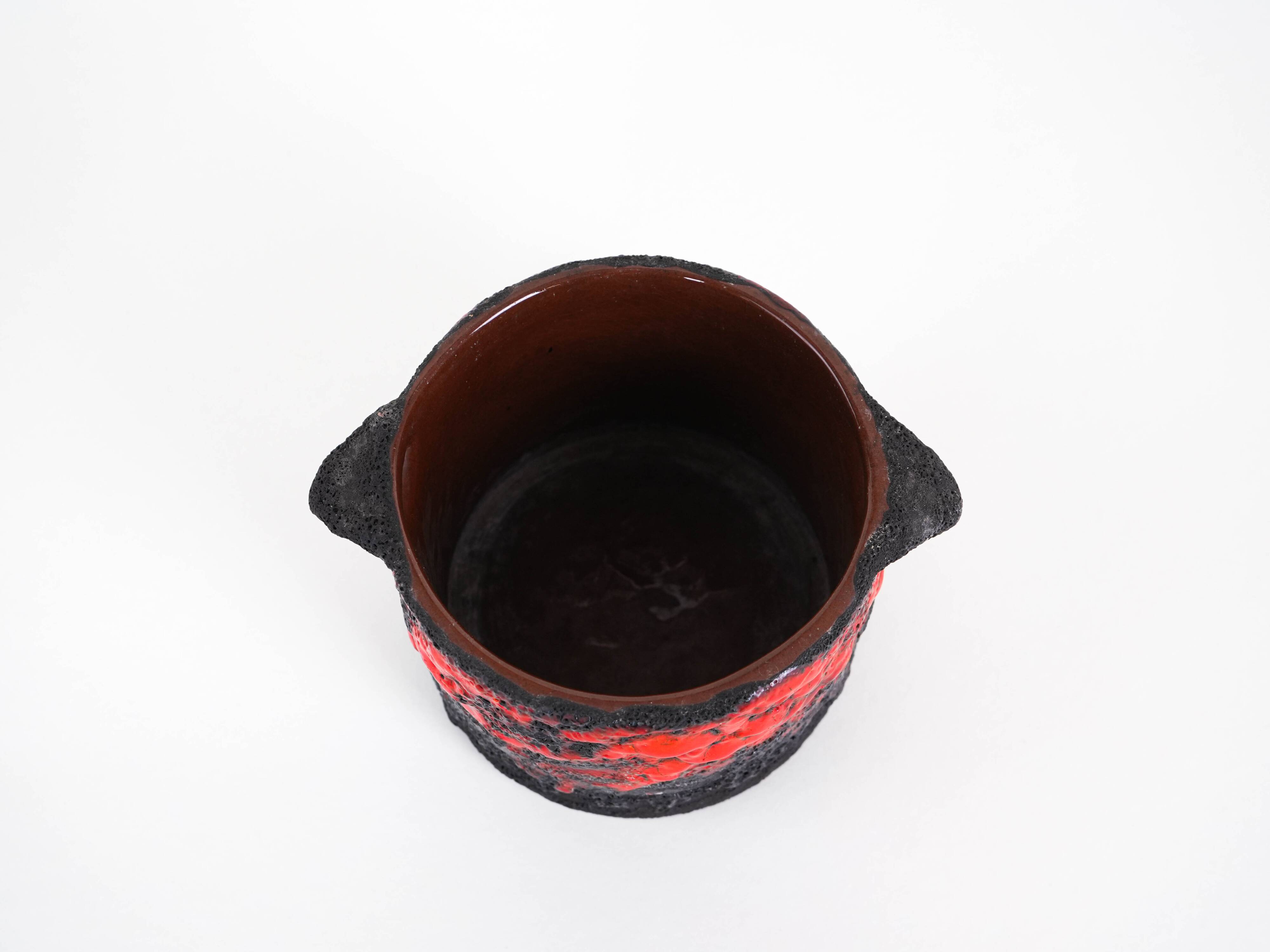 Ceramic vase, Fat Lava, German design, 1960s, made in Germany