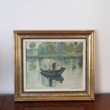 Oil painting on canvas, study work based on Monet.