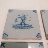Carreaux anciens xviii siècle delft lot de 8