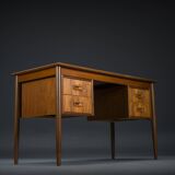 Mid-Century Danish Teak Desk from Hanbjerg Furniture Factory, 1960s