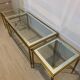 Vintage brass and glass nesting table