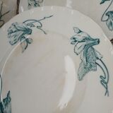 10 antique ironstone dinner plates