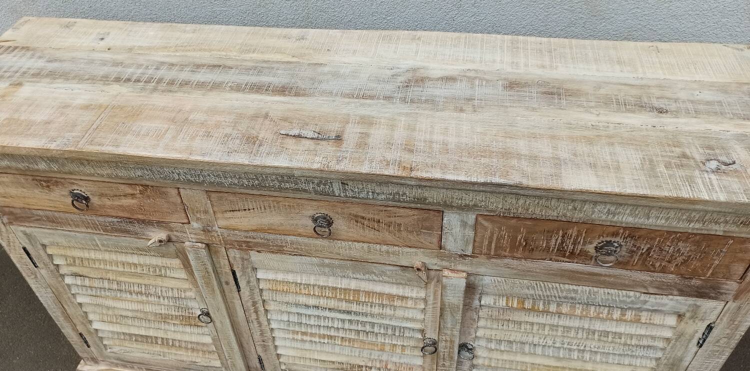 White wooden sideboard