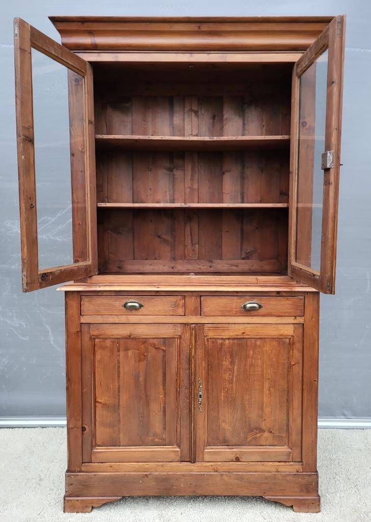Buffet library showcase honey patina between sea and mountains