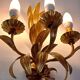 Vintage Italian Florentine wall light in gilded bronze from the 1970s.