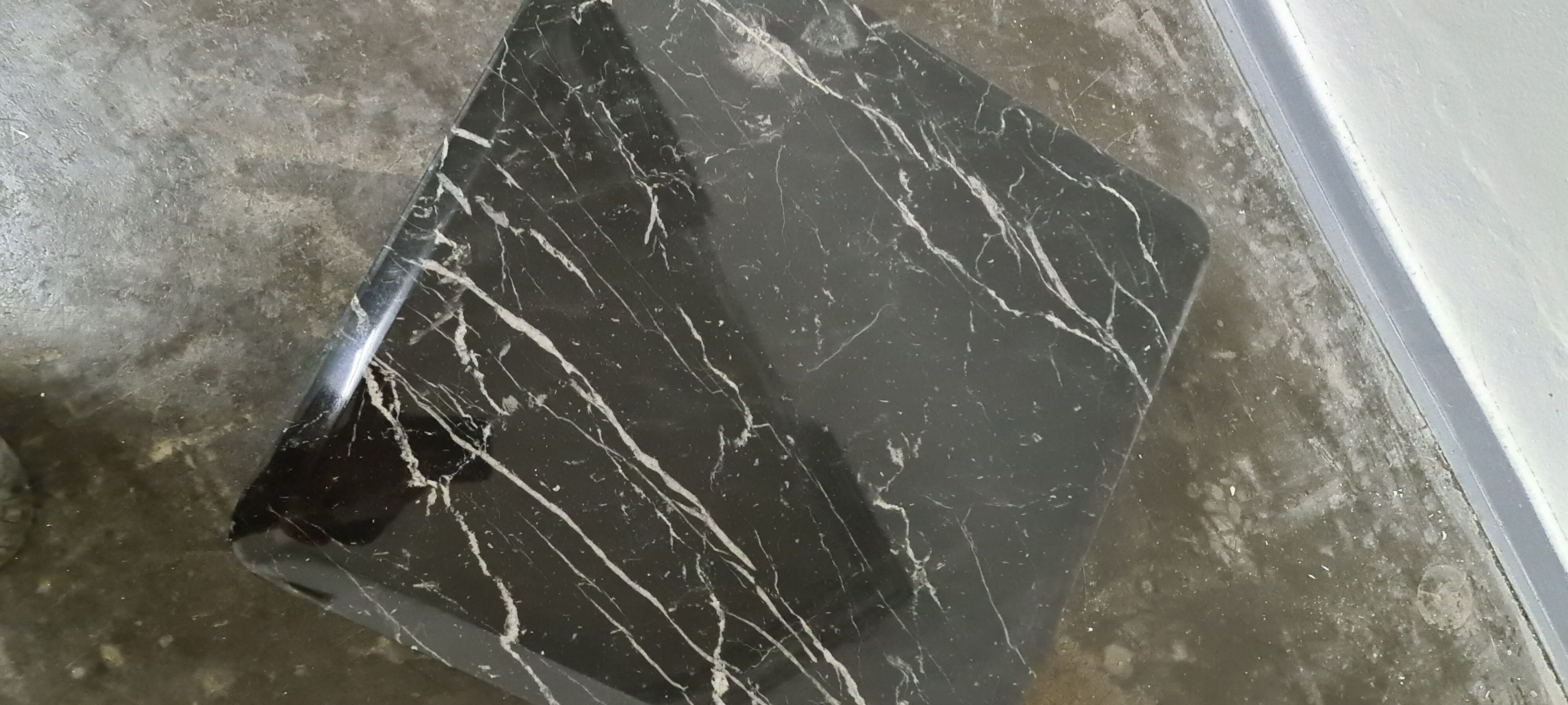 Vintage Black marbel side tabel