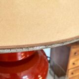 Red ceramic table lamp