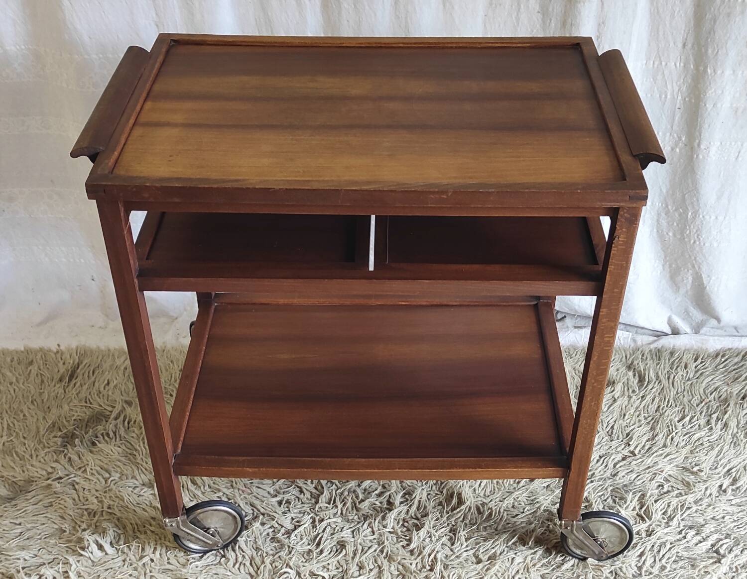 Solid wood server - mid-20th century