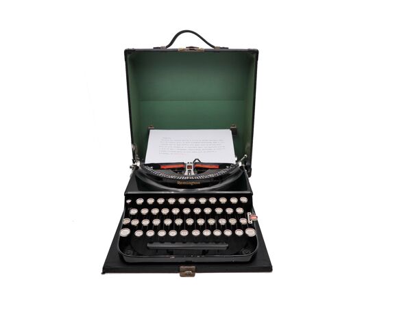 Machine à écrire remington 3 original usa 1930 révisée ruban