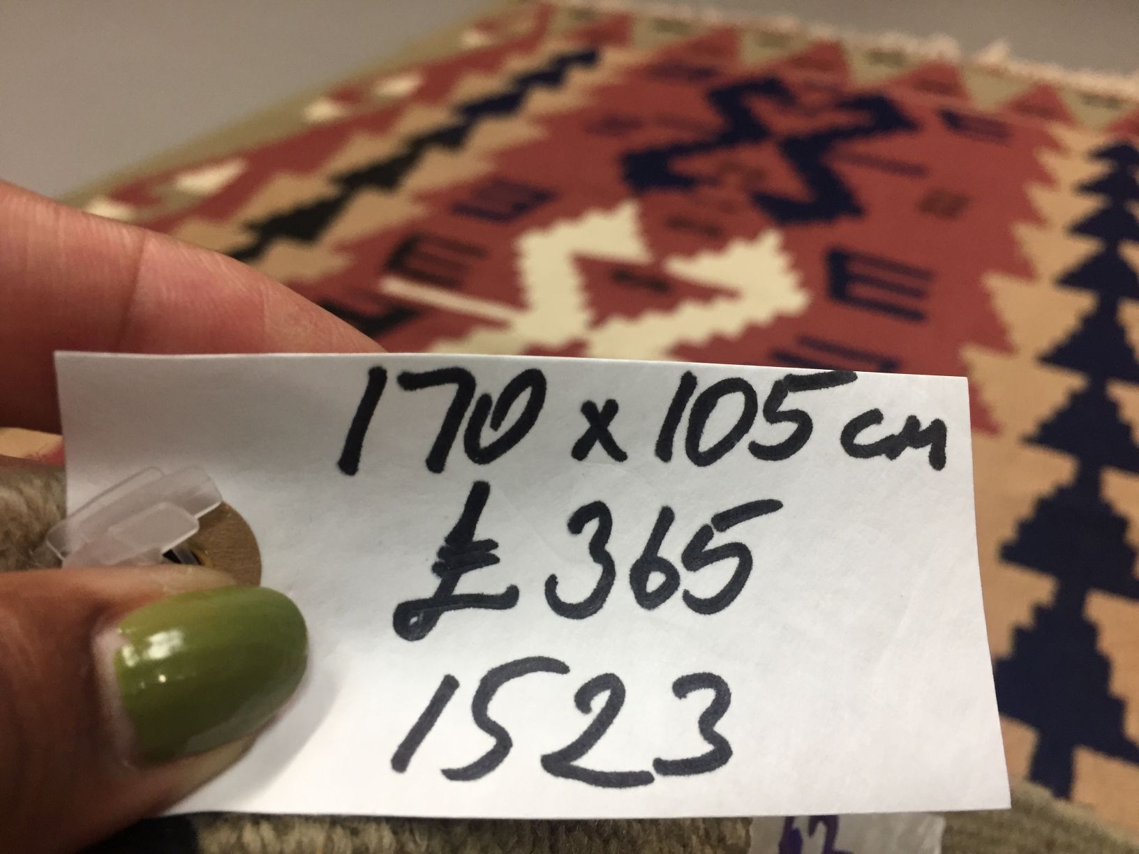 Turkish kilim 170x105 cm wool