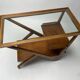 Chariot de bar en bois dans le goût de Charlotte Perriand, Italie années 1950