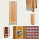 Parisian bonnetière wardrobe in raw wood, 1950.