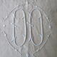 Old sheet in mestizo bis monogrammed DD with days