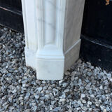 Louis XV style fireplace in Carrara marble, around 1900.