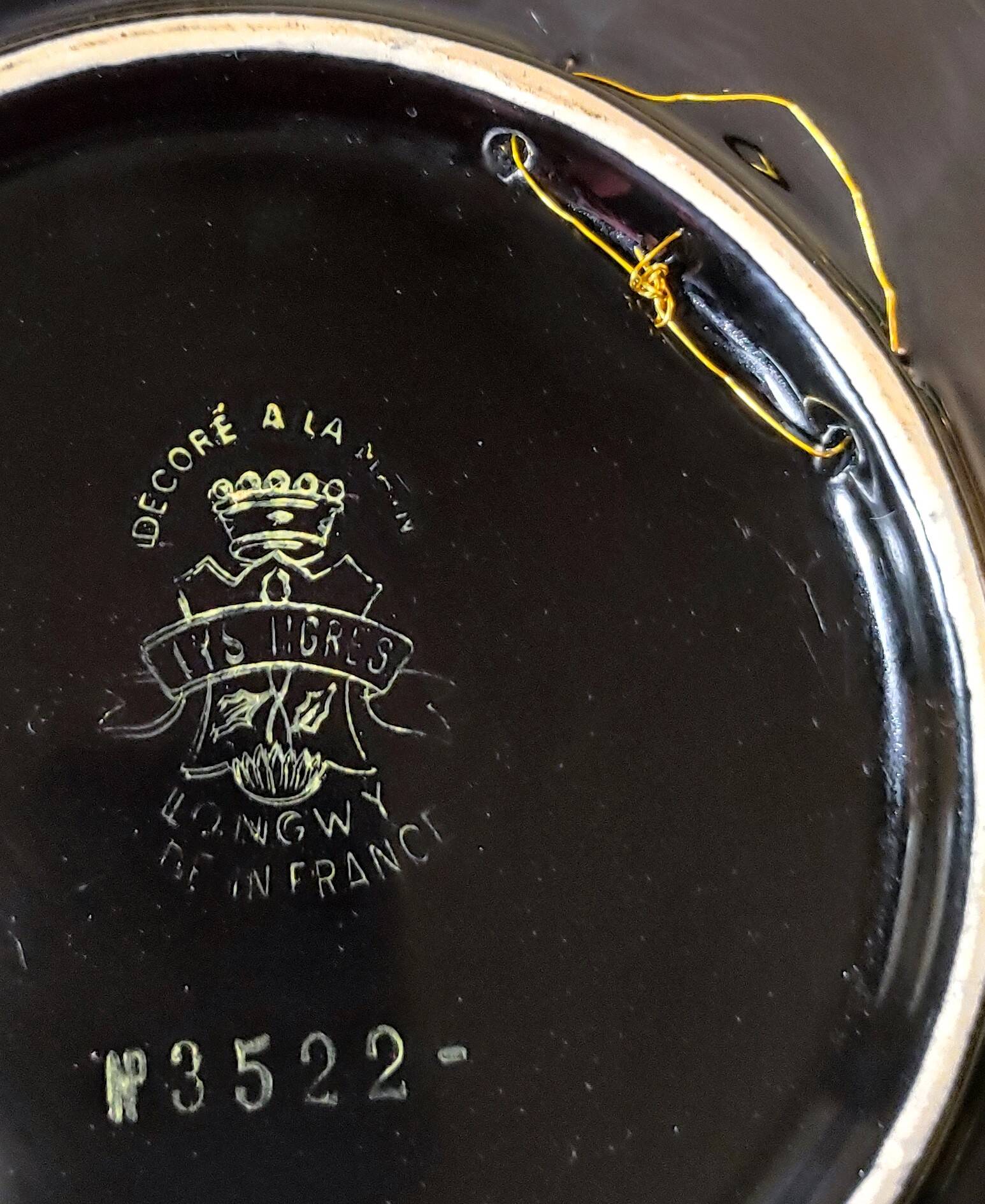 Decorative plate Longwy Louis Valenti