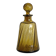Twisted amber glass carafe