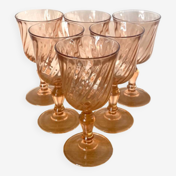 Verres à eau Rosaline - Luminarc - Arcoroc - vintage