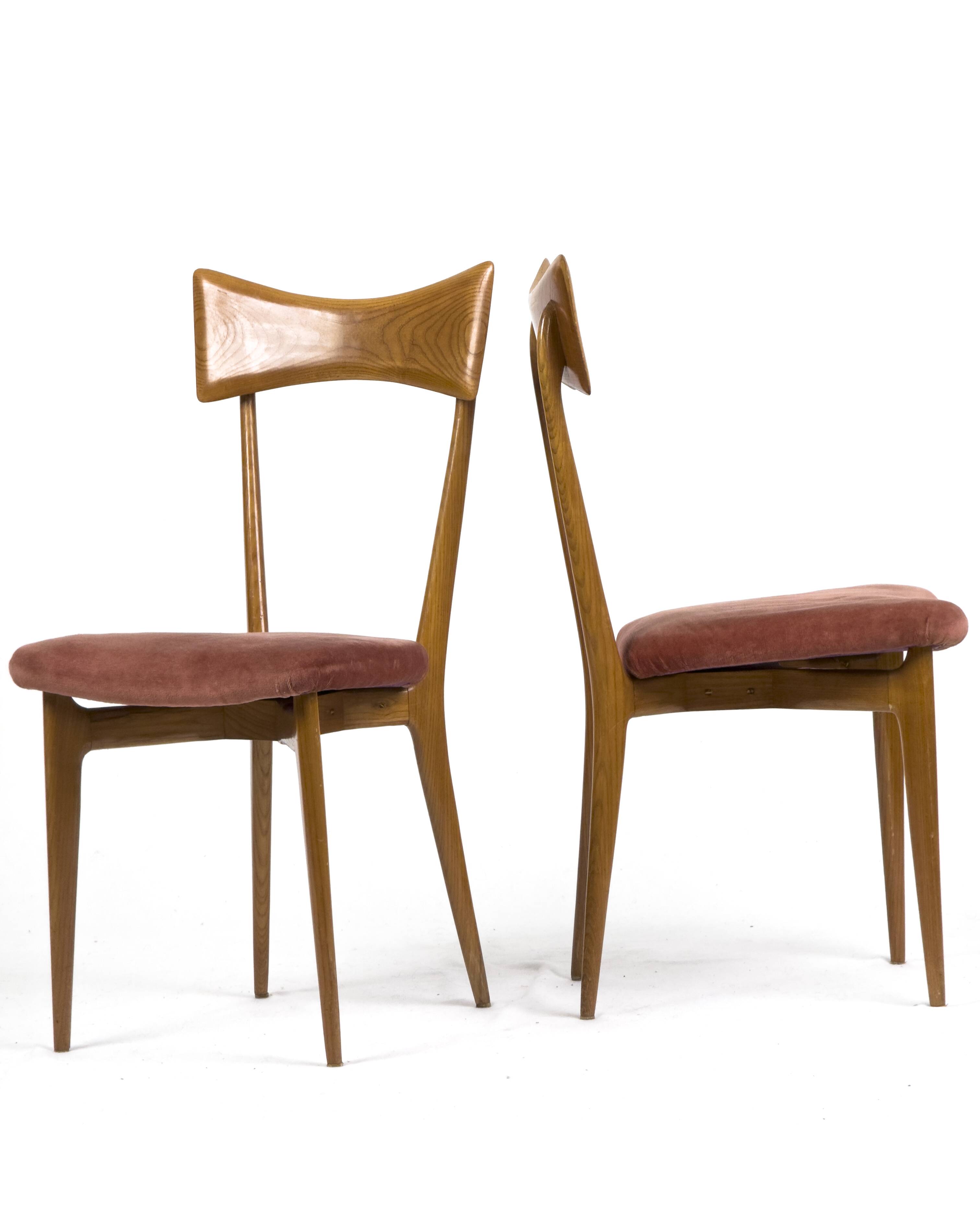 Set of 6 vintage dining chairs by Ico Parisi for Ariberto Colombo, Cantù