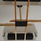 Arlus chandelier 4x2 brass lights prespex 1950/1960 vintage