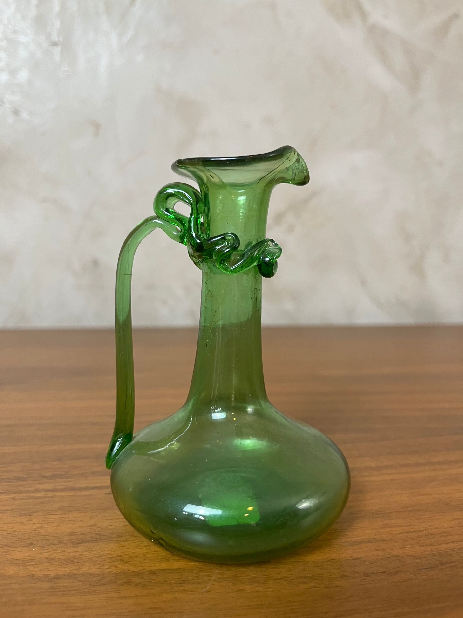 Small glass pitcher