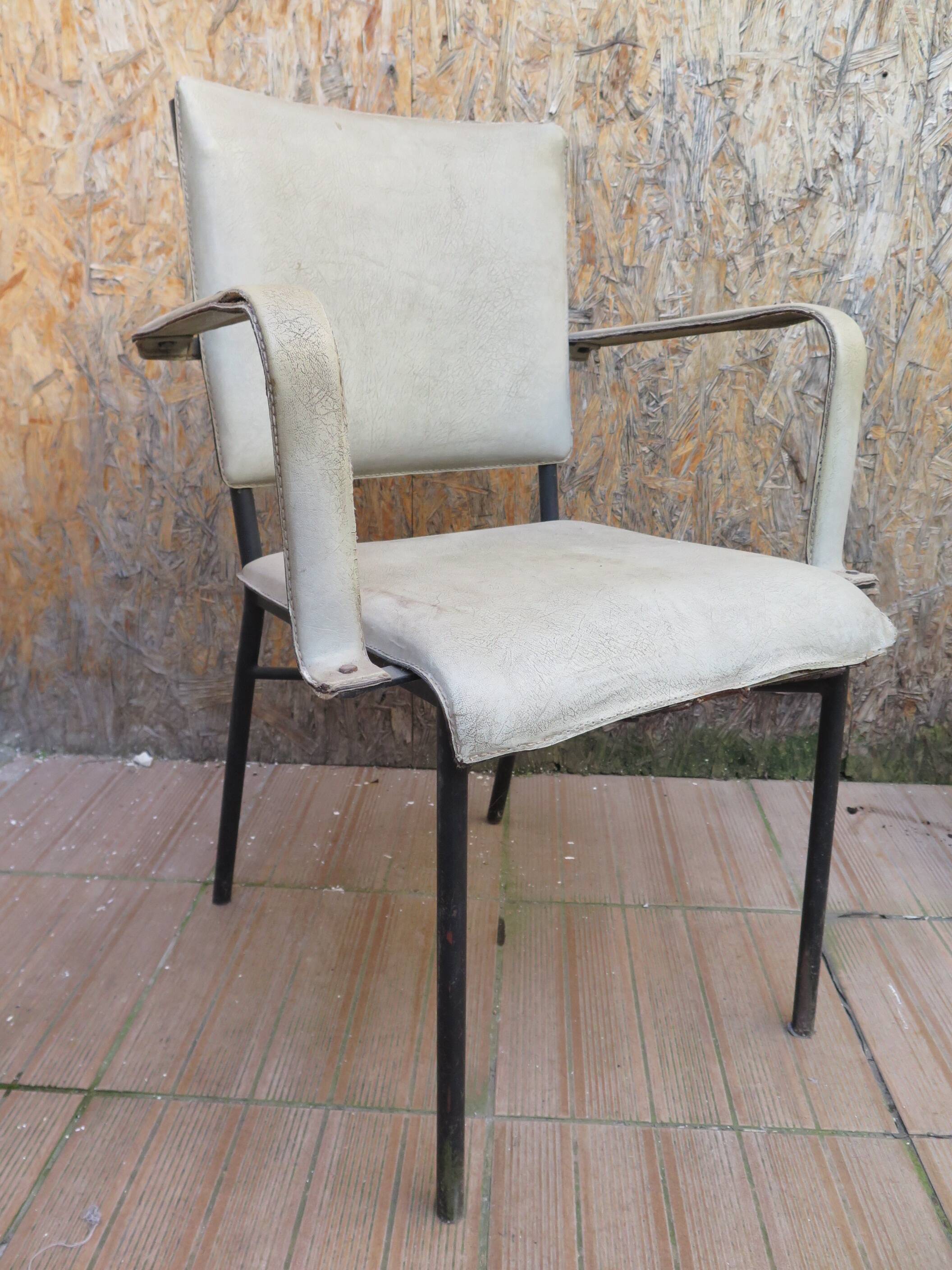 Fauteuil bridge du personnel de bord, paquebot FRANCE, 1962.