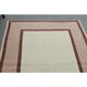 1970s vintage Turkish handmade wool & cotton beige area rug