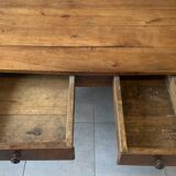 Large vintage farmhouse table from the 50s in solid wood (oak)