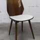 Lot de 6 chaises Baumann modèle 840 G2S finition acajou verni, 1963