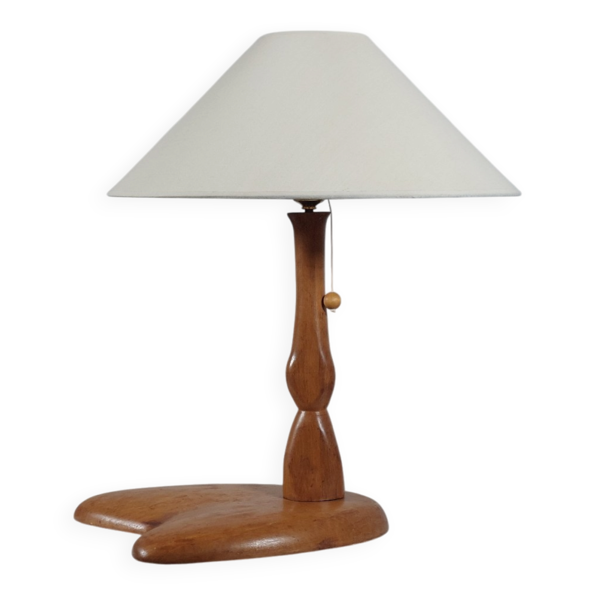 Beautiful one of a kind hand carved organic Art deco table lamp