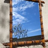 Large antique wooden mirror