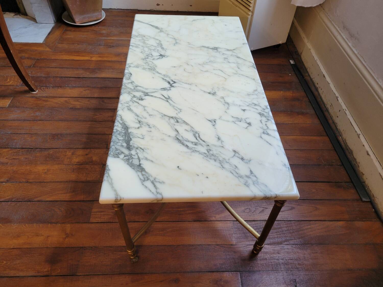 Marble and gilded bronze coffee table