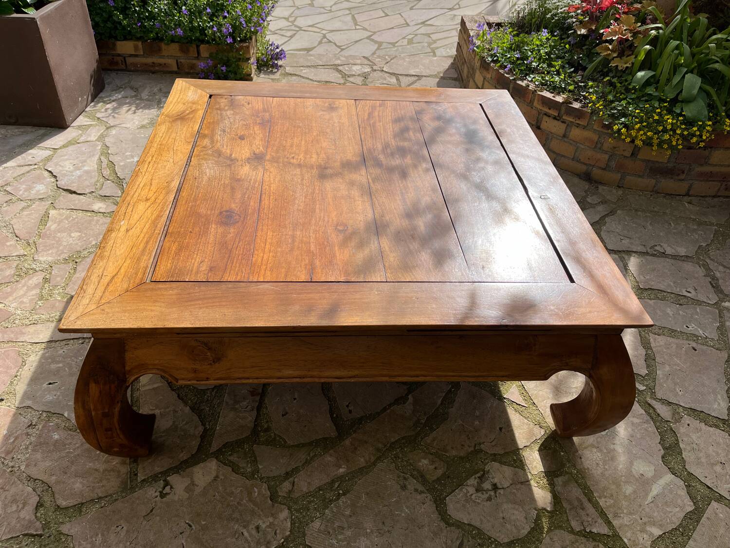 Teak coffee table 105x105 cm