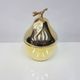 "Pear" ice bucket, gold-colored, gold-finished material, designed by H. Tur