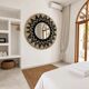 Large round handcrafted mirror in reed