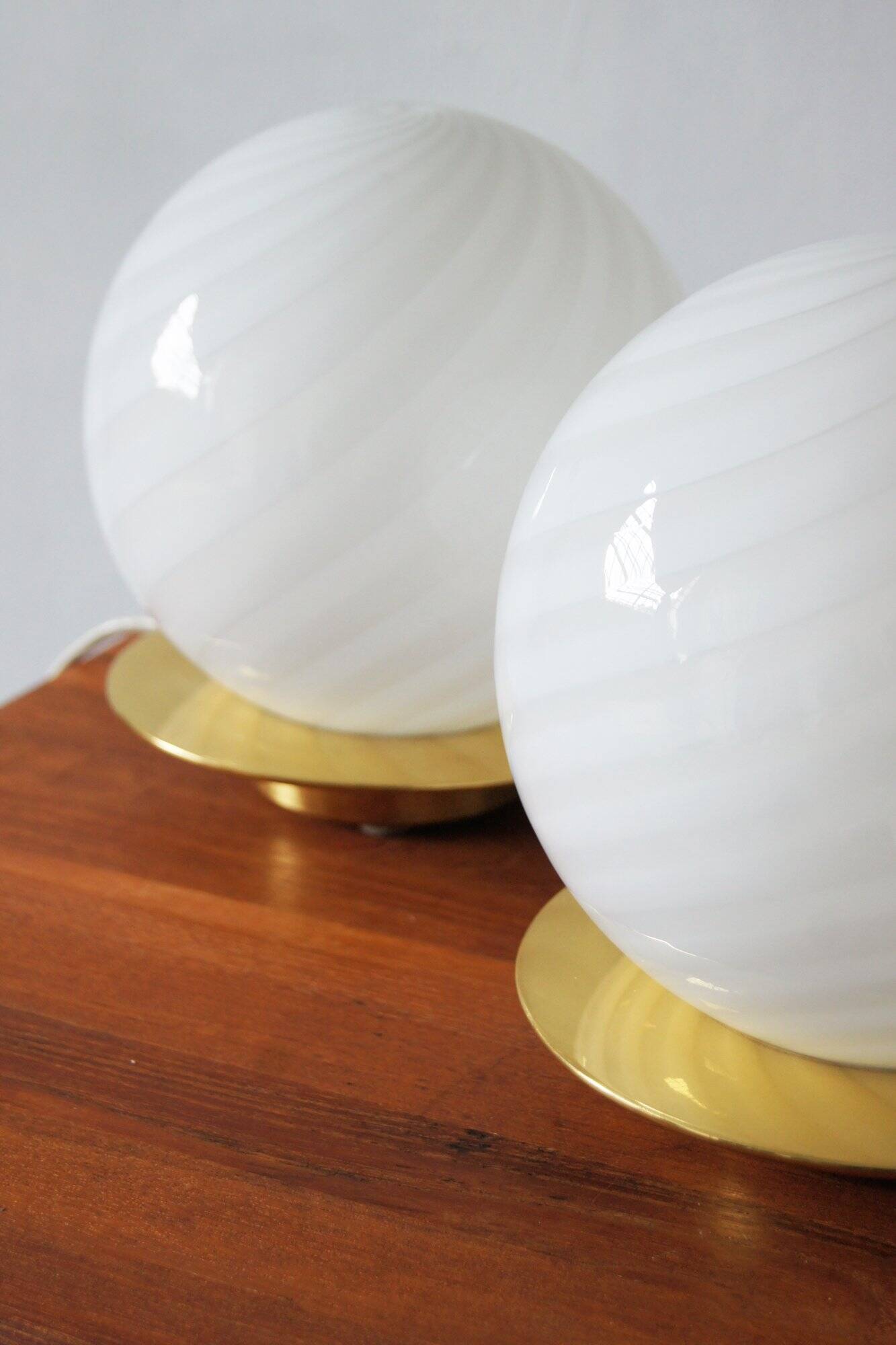 Table Lamps style 'Tessuto' design Paolo Venini Italy set of 2