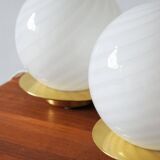 Table Lamps style 'Tessuto' design Paolo Venini Italy set of 2