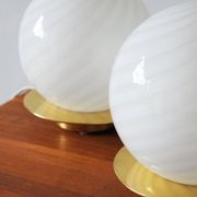 Table Lamps style 'Tessuto' design Paolo Venini Italy set of 2