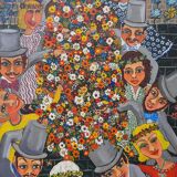 Oil on Canvas by Daniele Karsenty Schiller 1972