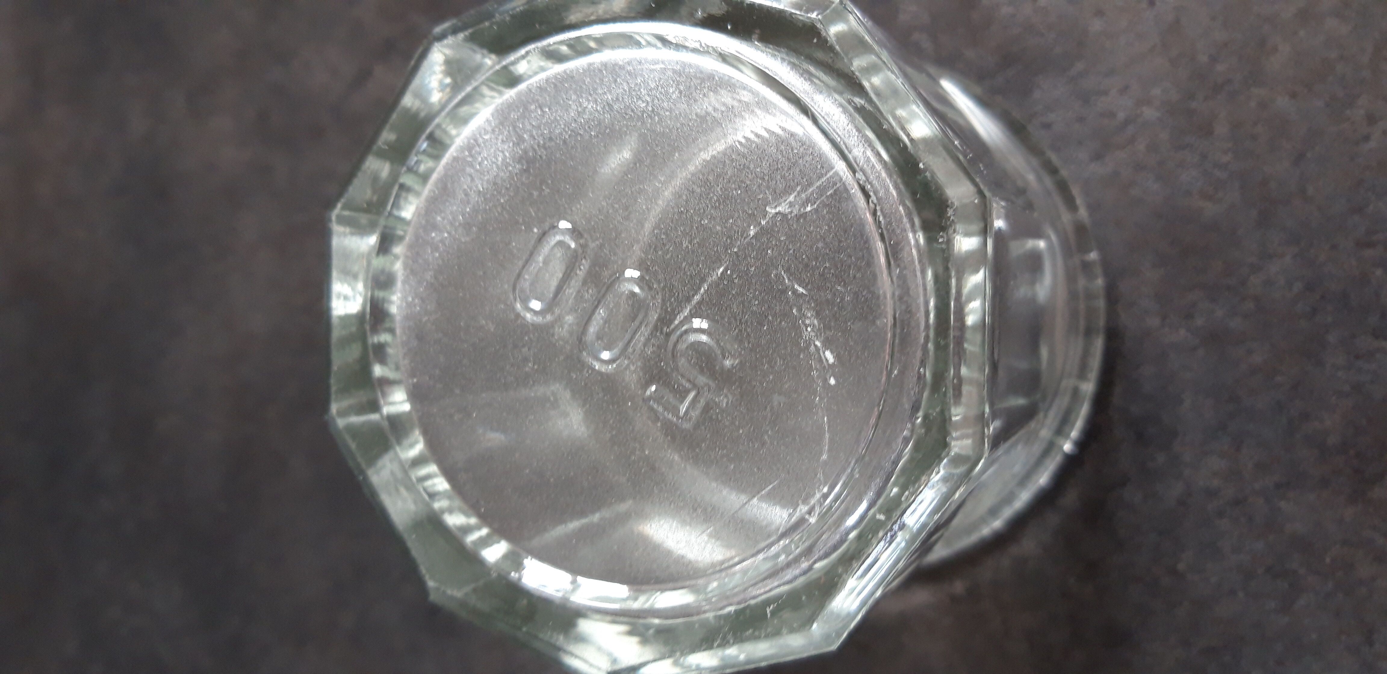 Old faceted jam jar 500 ml