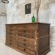 Double-sided trade counter with drawers, circa 1900