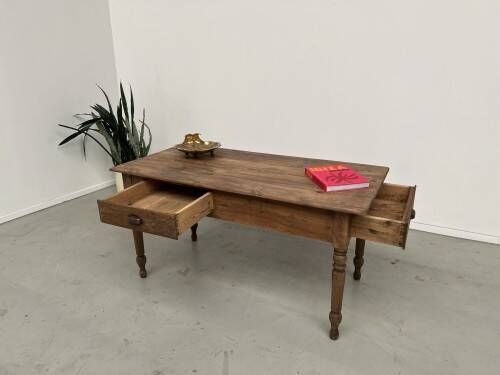 Farm work table in solid pine, 1950s