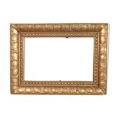 Old frame gilded stucco wood 29.5x21.5 cm, foliage 23.2x15.3 cm