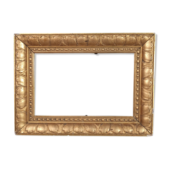 Old frame gilded stucco wood 29.5x21.5 cm, foliage 23.2x15.3 cm