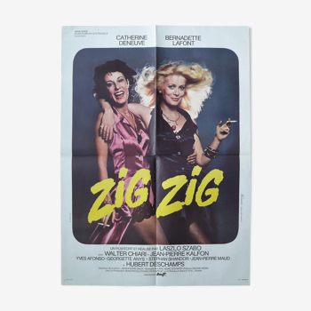 Original cinema poster "ZIG ZIG" Deneuve, Lafont