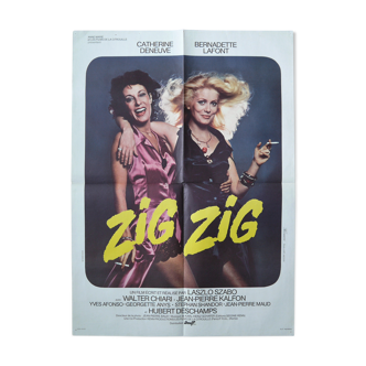 Affiche cinéma originale "ZIG ZIG" Deneuve, Lafont