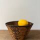 Panier bol en jonc tressé vintage