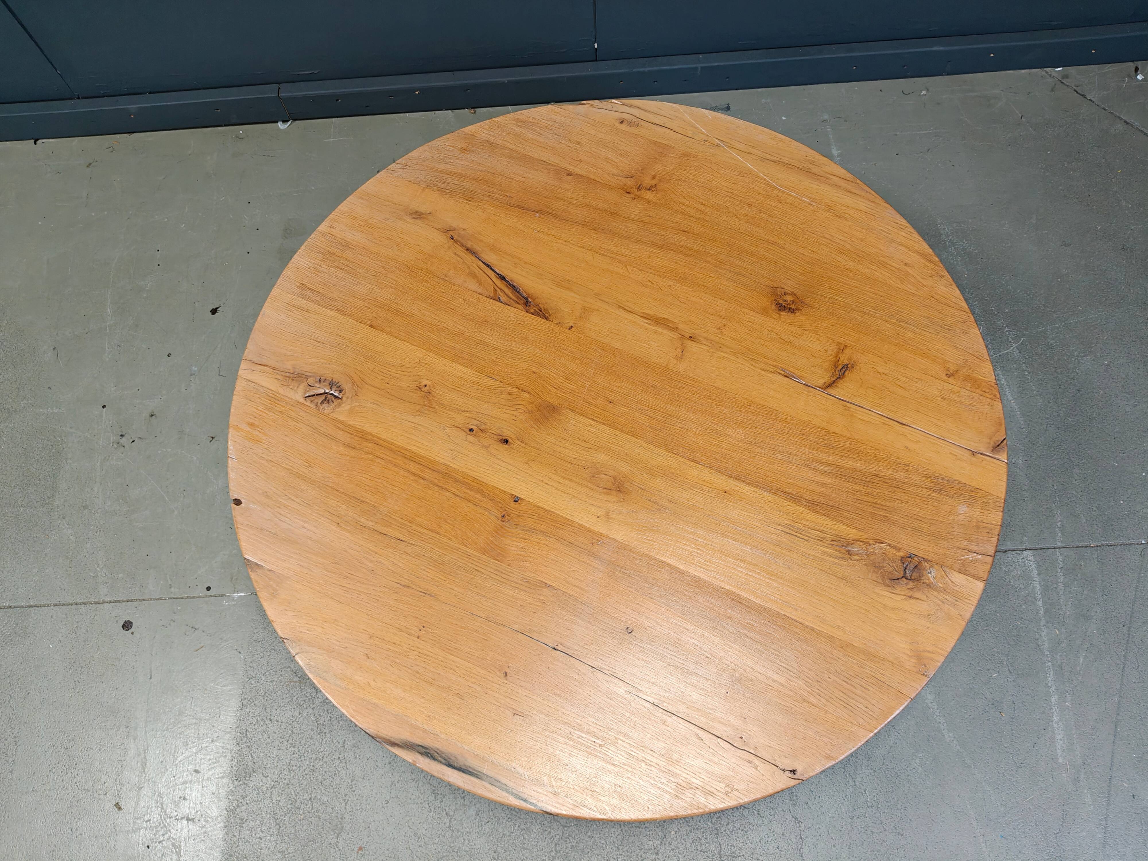 Brutalist tripod coffee table, 1960s